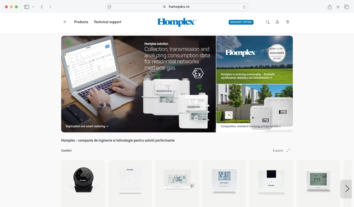 Homplex — Platformă WooCommerce B2B custom + zonă tehnică pentru parteneri Homplex