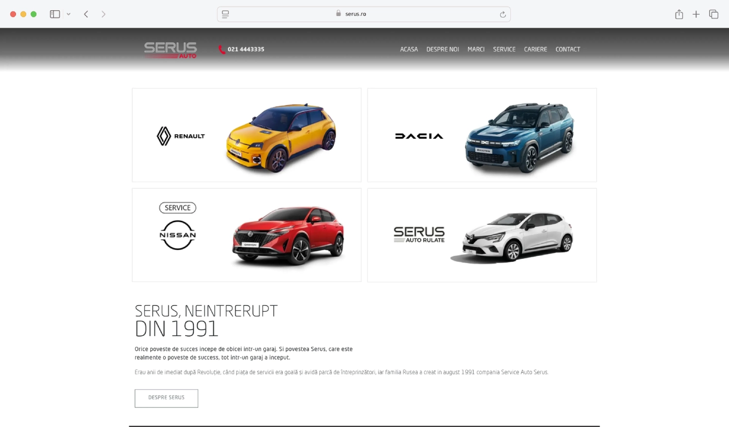 Serus Auto — Strategie 360° pentru un dealer auto cu 30+ ani pe piață